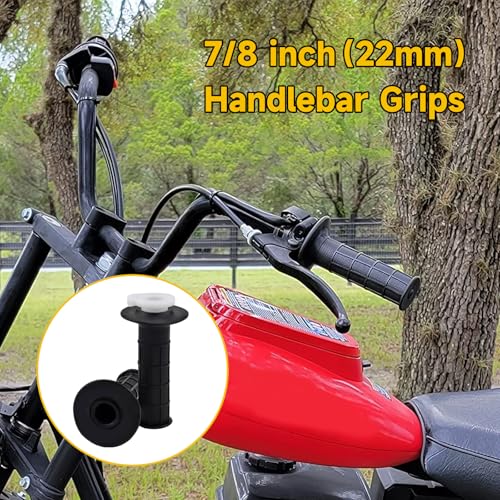 HIAORS 7/8" 22mm Mini Bike Throttle Handlebar Grips Compatible with Coleman CT200U CT200U-EX BT200X Baja Warrior MB200 Doodle Bug DB30 Motovox Massimo Predator 196cc 212cc 6.5hp Pit Dirt Bike Parts