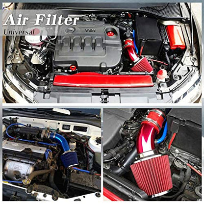 Sporacingrts 76mm 3" Cold Air Intake Pipe Kit Red - color: Red