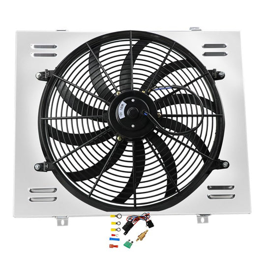 Shroud Fan For 68-74 Chevy Nova 75-87 El Camino 68-81 Pontiac - size: 3 Row Shroud Fan+Relay Kit
