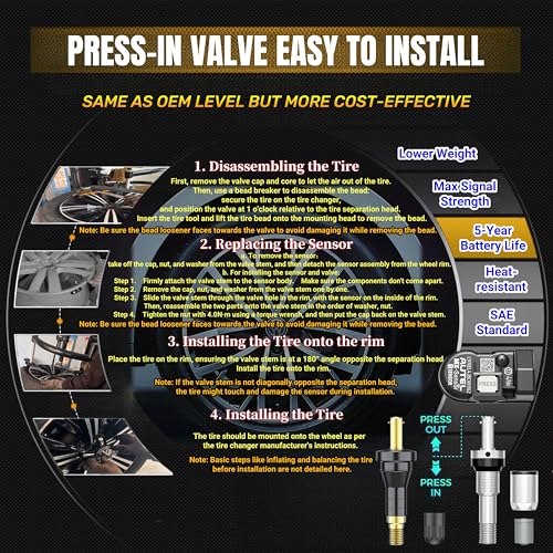 Autel MaxiTPMS TS508WF Kit, TPMS Programming Tool& 8 Rubber Valve MX-Sensor