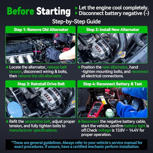 11775N New Alternator Fits for Honda Odyssey 2014-2017 3.5L V6,130A - size: 11775N