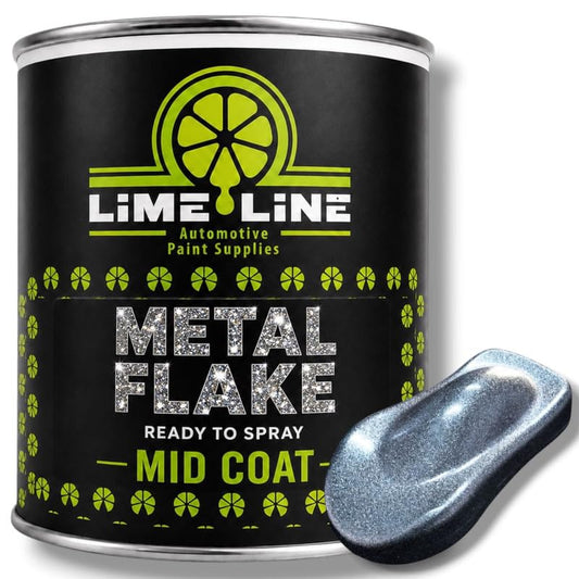 LiME LiNE Automotive Metal Flake Midcoat - No Reducer Needed (Ice Blue, 1 Gallon) - color: Ice Blue, size: 128 Fl Oz (Pack of 1)