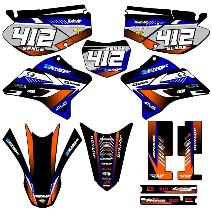 2005-2025 TTR 230 SURGE Blue Complete Kit With Rider I.D. Compatible with Yamaha | Senge Graphics Inc - color: Blue, size: Complete Kit With Rider I.D.