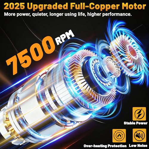 Cordless Buffer Polisher Compatible with Dewalt 20V Battery, 7500RPM | Dual Action | 6 Variable Speed | 6-Inch, 2026 New Upgraded Brushless High Power Orbital Car Polisher (Tool Only) - color: Compatible With Dewalt 20v Max Battery