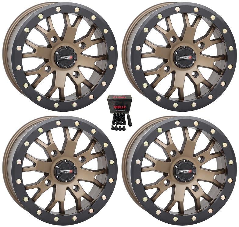 System 3 SB-4 Beadlock Bronze (4+3) UTV Wheels 15" Can-Am Maverick X3 / Pioneer 1000