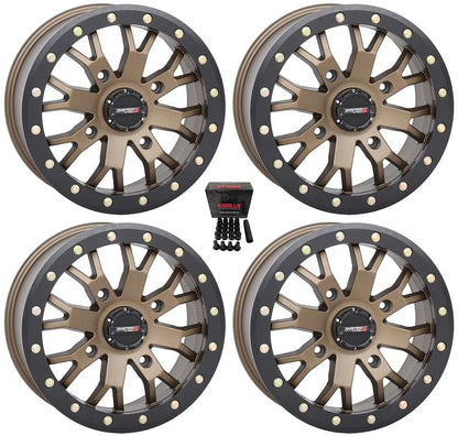 System 3 SB-4 Beadlock Bronze (4+3) UTV Wheels 15" Can-Am Maverick X3 / Pioneer 1000