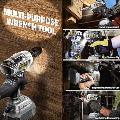 DIYtoolifz Cordless Impact Wrench Compatible with Dewalt 20v Battery: 250Ft-lbs(340N.m) 3/8 inch Brushless Electric Impact Gun, 2400RPM High Torque Impact Driver, Power Impact Wrench, Bare Tool Only - size: 250ft-lbs, style: For Dewalt 20V Battery (Batter