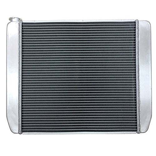 JSD 2 Row Single Pass Universal Aluminum Racing Radiator Overall 24" x19" x3" Compatible with Chevy GM SBC BBC - size: 24" x19" x3"