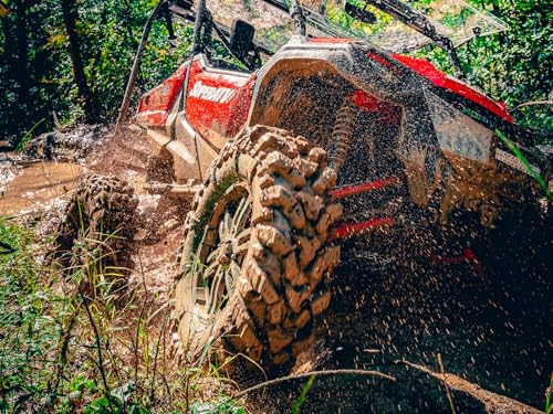 SuperATV Intimidator UTV/ATV Mud Tire for RZR, X3, General, Maverick, Ranger, Rock & All Terrain UTV Mud Tire | 36x10.5-18 | 2" Tread Depth | 6 Ply Ratings - size: 36x10.5-18
