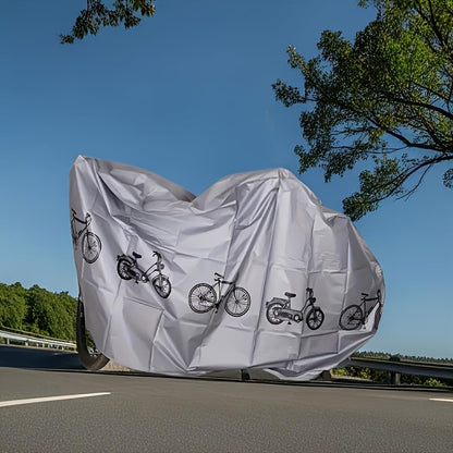 Heavy Duty All Weather Bike Cover Black EVA Non Woven Material Waterproof & Dustproof Universal Bicycles Electric Bikes Mountain Road and Motorcycles Easy to Clean Outdoor - color: black out