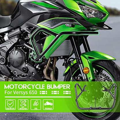 Motorcycle Versys 650 Engine Guard Bumper Highway Crash Bars Frame Slider Gas Fuel Tank Falling Protector for KLE650 Versys650 Versys-650 KLE 650 2022 2023 2024 Engine Protection Bar