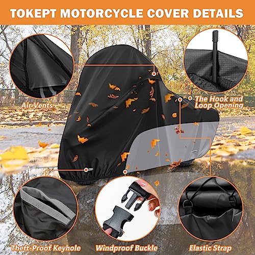 Motorcycle Cover Heavy Duty for Touring Side Box Models - size: Side Box