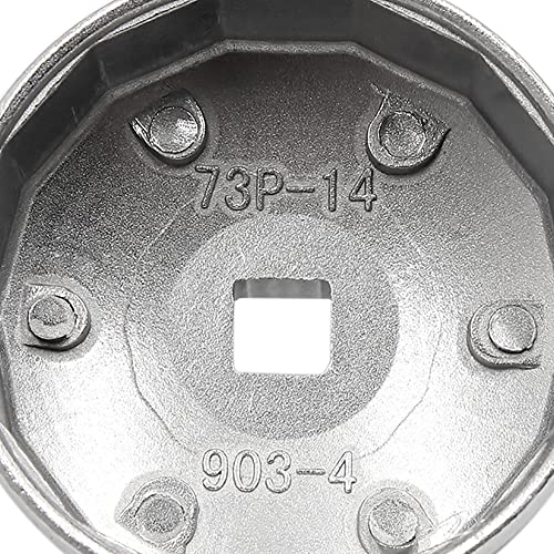 uxcell 73mm Inner Dia 14 Flute Oil Filter Cap Wrench Socket Removal Tool for Auto Car