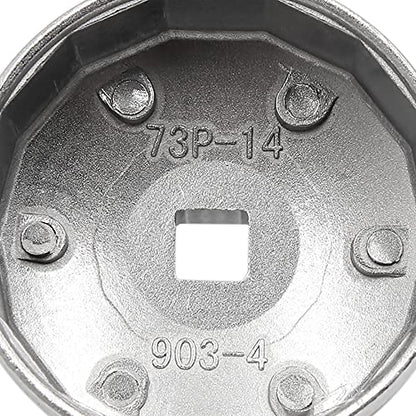 uxcell 73mm Inner Dia 14 Flute Oil Filter Cap Wrench Socket Removal Tool for Auto Car