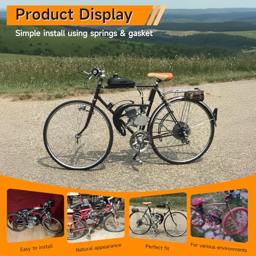 FVRITO Expansion Chamber Exhaust Pipe Muffler for YD100 Motorized Bicycle - color: New-Black