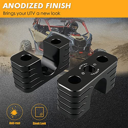 NICECNC Rear Sway Bar Bracket Compatible with CAN AM Maverick X3 900 R RR Max R 2017-2022 RR Aluminum Replacement for 706002303, Black - color: Black