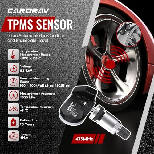 TPMS Sensor BMW Ferrari, 433MHz Tire Pressure Monitoring Sensor, 4 Pack - size: 36106798872