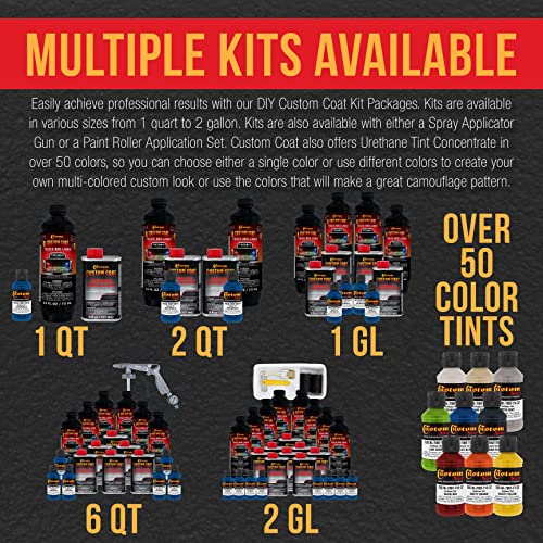 Custom Coat Blue Metallic 1 Gallon Spray-On Urethane Truck Bed Liner Kit