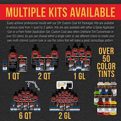 Custom Coat Blue Metallic 1 Gallon Spray-On Urethane Truck Bed Liner Kit