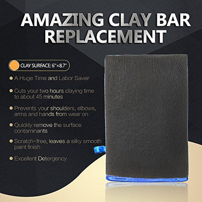 Clay Mitt, AutoCare Fine Grade Clay Bar Mitt Surface Prep Mitt Finish for Car Detailing Alternative Novel Detailing Tool & Kit