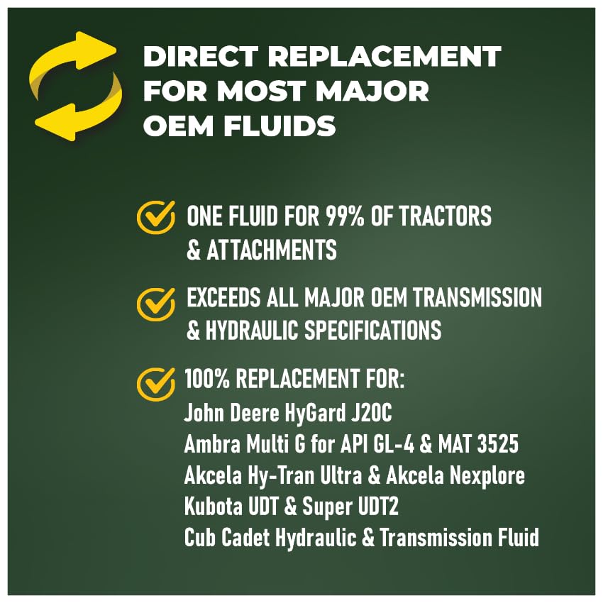 TRIAX Agra UTTO Supreme GL-4 Full Synthetic Tractor Trans-Hydraulic Fluid - Compatible with Kubota UDT2, JD J20C/D, J20D, Case HyTran (5 Gallon) - size: 5 Gallon