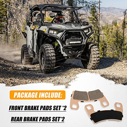 Ransoto 2203318 Sintered Brake Pads Compatible with 2015-2024 Polaris RZR 900 RZR S 900 S 1000 Replaces 1911085 1911197 2206025 2203930 Front & Rear Brake Pads 4 Set