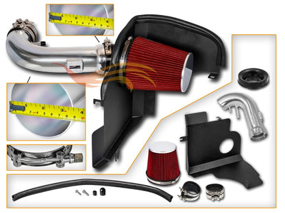 Cold Air Intake Kit w/Heat Shield for 11-14 Mustang 5.0L V8 (Red)