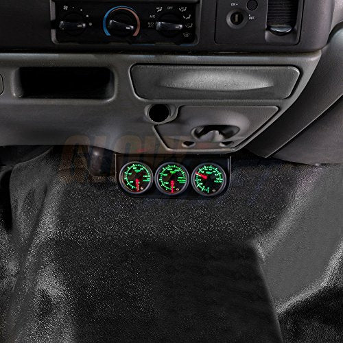 GlowShift Universal Black Triple Gauge Mounting Bracket Pod Holder