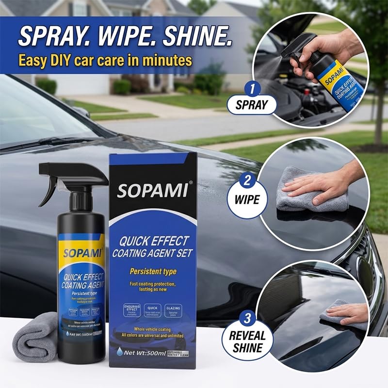 Sopami Car Coating Spray, Quick Effect Coating Agent - 33.8 FL OZ