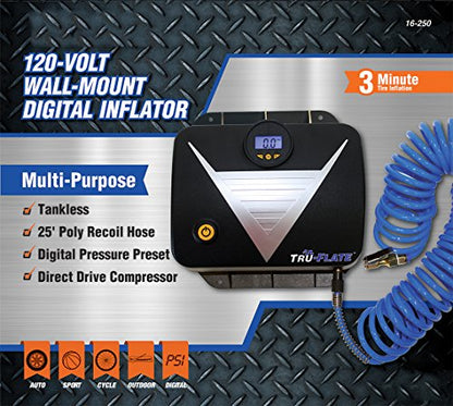 Tru-Flate 16-250 Inflator 120V Tankless Wall Mount