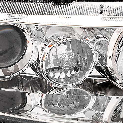 Pair of Headlights Assembly LH+RH Replacement for Acura 2004-2005 - color: Chrome