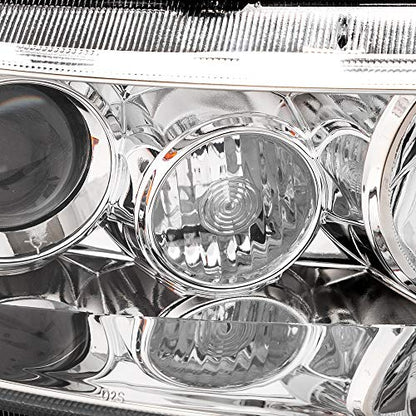 Pair of Headlights Assembly LH+RH Replacement for Acura 2004-2005 - color: Chrome