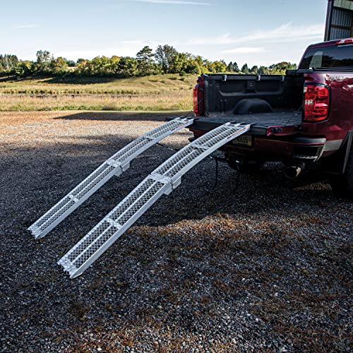 Yutrax 89-inch Folding Aluminum Truck, UTV/ATV, Motorcycle Loading Arch Ramps - Pair, 1500lb Capacity - size: 89-Inch Folding, 1500lb. Capacity