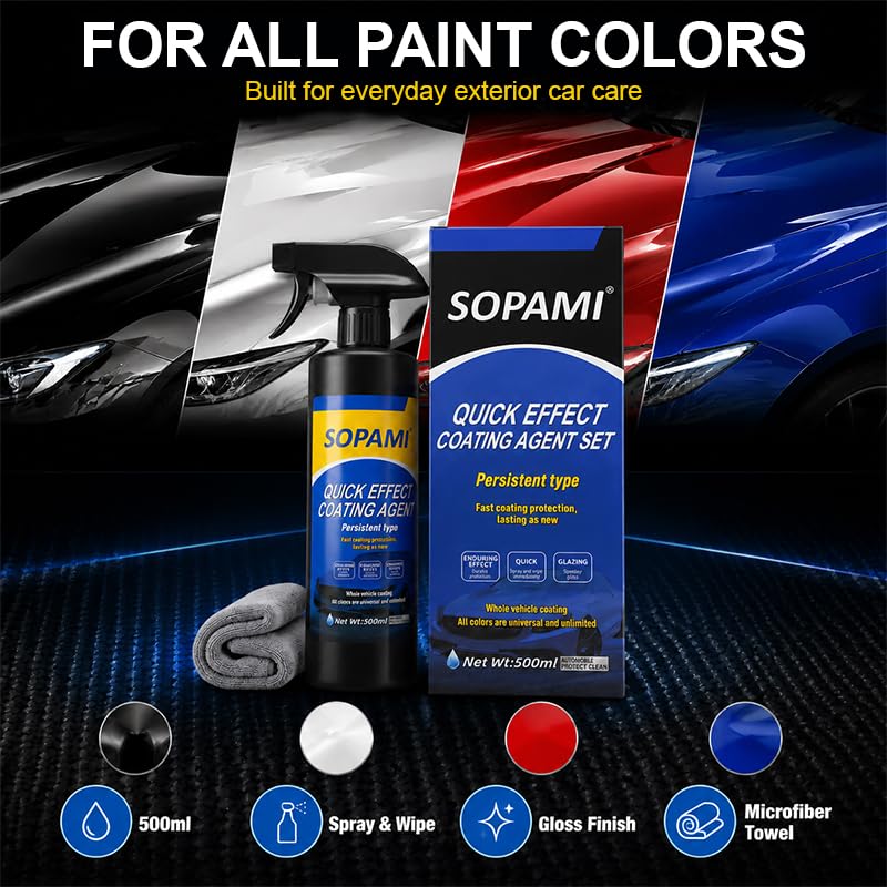 Sopami Car Coating Spray, Quick Effect Coating Agent - 33.8 FL OZ