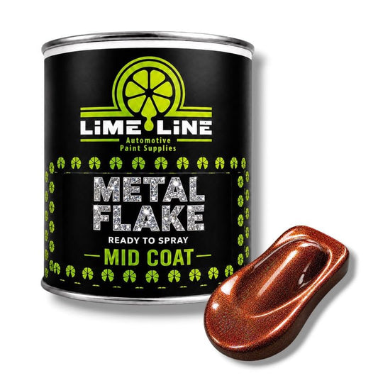 LiME LiNE Automotive Metal Flake Midcoat - No Reducer Needed (Orange Iridescent, 1 Quart) - color: Orange Iridescent, size: 32 Fl Oz (Pack of 1)