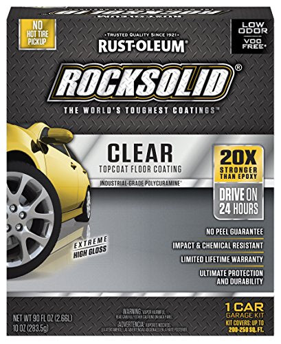 RockSolid Garage TopCoat Clear, High Gloss, 1 Car Kit