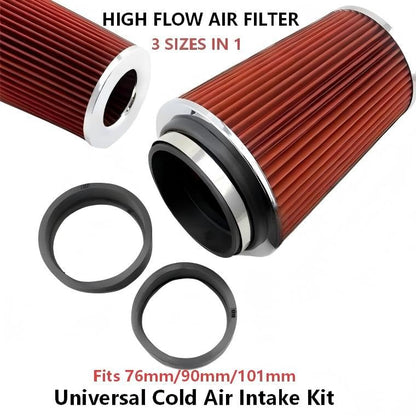3”3.5“4”Car Cold air intake filter High Flow Filter Fits Cars Trucks SUVs - size: 76mm 90mm 101mm 3 Inch 3.5 Inch 4 Inch
