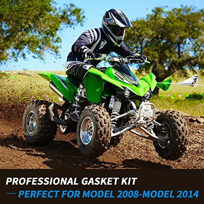 Full Engine Rebuild Gasket Kit, Compatible with Kawasaki KFX 450R, Top End Cylinder Head and Conversion Sealing Set