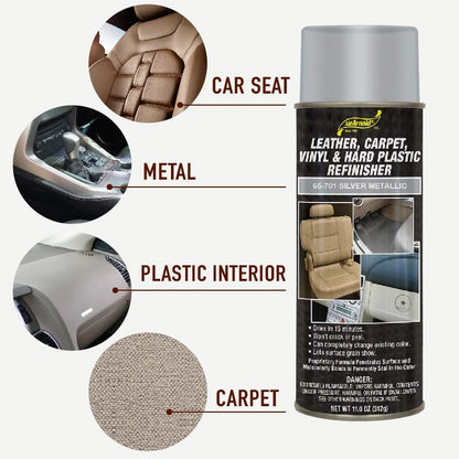 SM Arnold Refinishing Spray Paint for Interior, Silver Metallic, 11 Oz - color: Silver Metallic