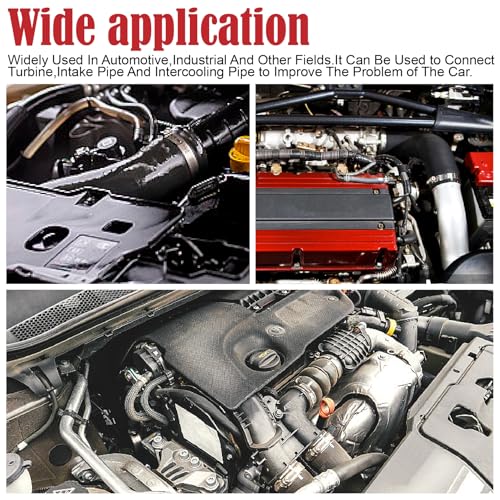 45 Degree ID 3 Inch Elbow Silicone Coupler Hose (76mm) 4-Ply with 2 Steel T-Bolt Clamps for Intercooler Turbo Intake Pipe - size: 45° 3"