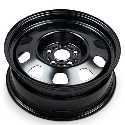 17x6.5 in Steel Wheel Rim 5 Lug 114.3mm 39mm Offset 67mm CB| Powder-Coated Black finish Fits 2007-2017 Mitsubishi Lancer | New OEM Replacement | 5105665AA
