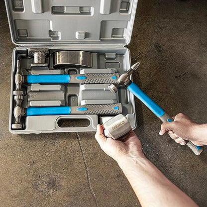 Neiko 20730A Auto Body Tool Set, Drop Forged Hammer and Dolly, 7 Piece - size: Drop Forged Hammer & Dolly Set