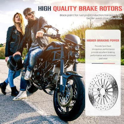 11.8" Rear Brake Rotor Disc with Bolts Mirror‑Polished Stainless Steel 1PCS - size: 1*11.8'' Rear Rotor+Bolt