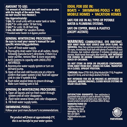 Prime Guard -50 RV & Marine Antifreeze, 1 Gallon (Pack of 6)