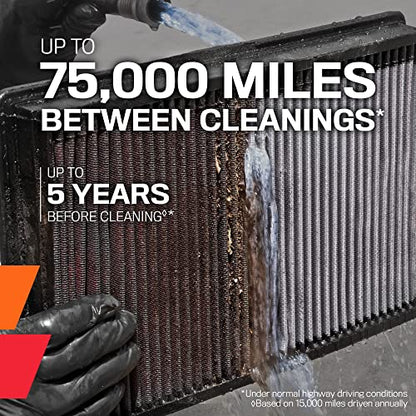 K&N High-Flow Original Lifetime Engine Air Filter: Washable, 33-5133
