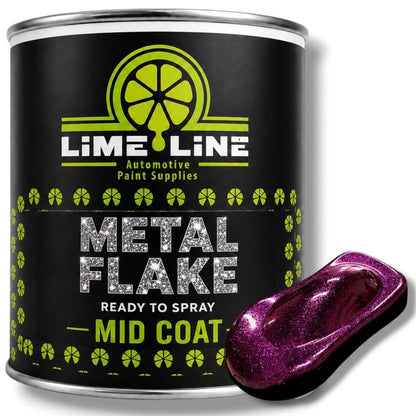 LiME LiNE Automotive Metal Flake Midcoat - No Reducer Needed (Purple, 1 Gallon) - color: Purple, size: 128 Fl Oz (Pack of 1)