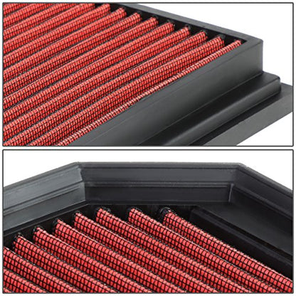 DNA Motoring AFPN-005-RD Washable Drop In Panel Air Filter Enhance Engine Performance [Compatible with 6-11 A3 Turbo / 08-09 TT / 06-08 GTI Jetta Passat / 12-13 Golf / 07-09 EOS 2.0 Turbo] - style: 06-11 A3 Red