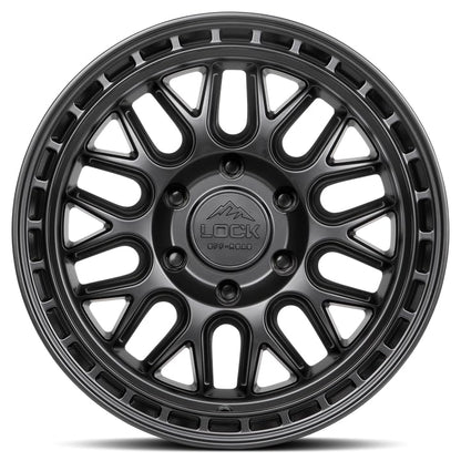 LOCK OFFROAD ONYX-7957MB 17X9-5X127 1et - Matte Black with Matte Black Ring - color: Matte Black with Matte Black Ring, size: 17X9 - 5X127 1et