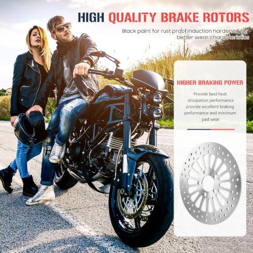 11.5" Front Brake Rotors for Harley for Davidson Touring Sportster Dyna Softail, for Road King Glide/Electra Glide/Night Train/Fat Boy/Softail Standard/Softail Deluxe/Dyna Wide Glide, 2000-2007, 2PCS - size: 2*11.5'' Front Rotor