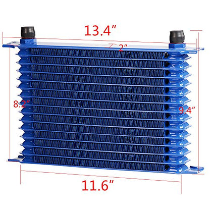 PIT66 Universal AN10 Engine Transmission Oil Cooler Fit Japanese Model - color: Blue, size: 15 Row Japanese Model-B Set
